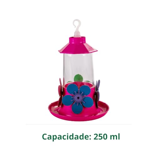 KIT 2 peças Bebedouro Beija Flor Cristal anti formiga 250ml - Ideal para Jardins, Atrai Pássaros, Ad