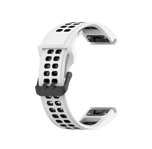 �V���J�Q���X�g���b�v�̍������o�ɓK������Garmin Fenix 8 43 47 51 7X 6X 5X/Fenix 5 6 7/Forerunner 935(White black,For Fenix 8 47MM)
