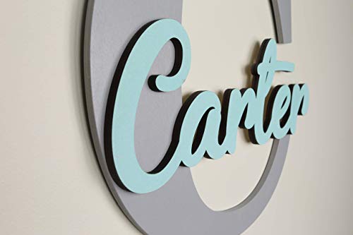 Custom Personalized Wooden Name Sign, Wood Letter, Nursery Wall plaque decor for Boys