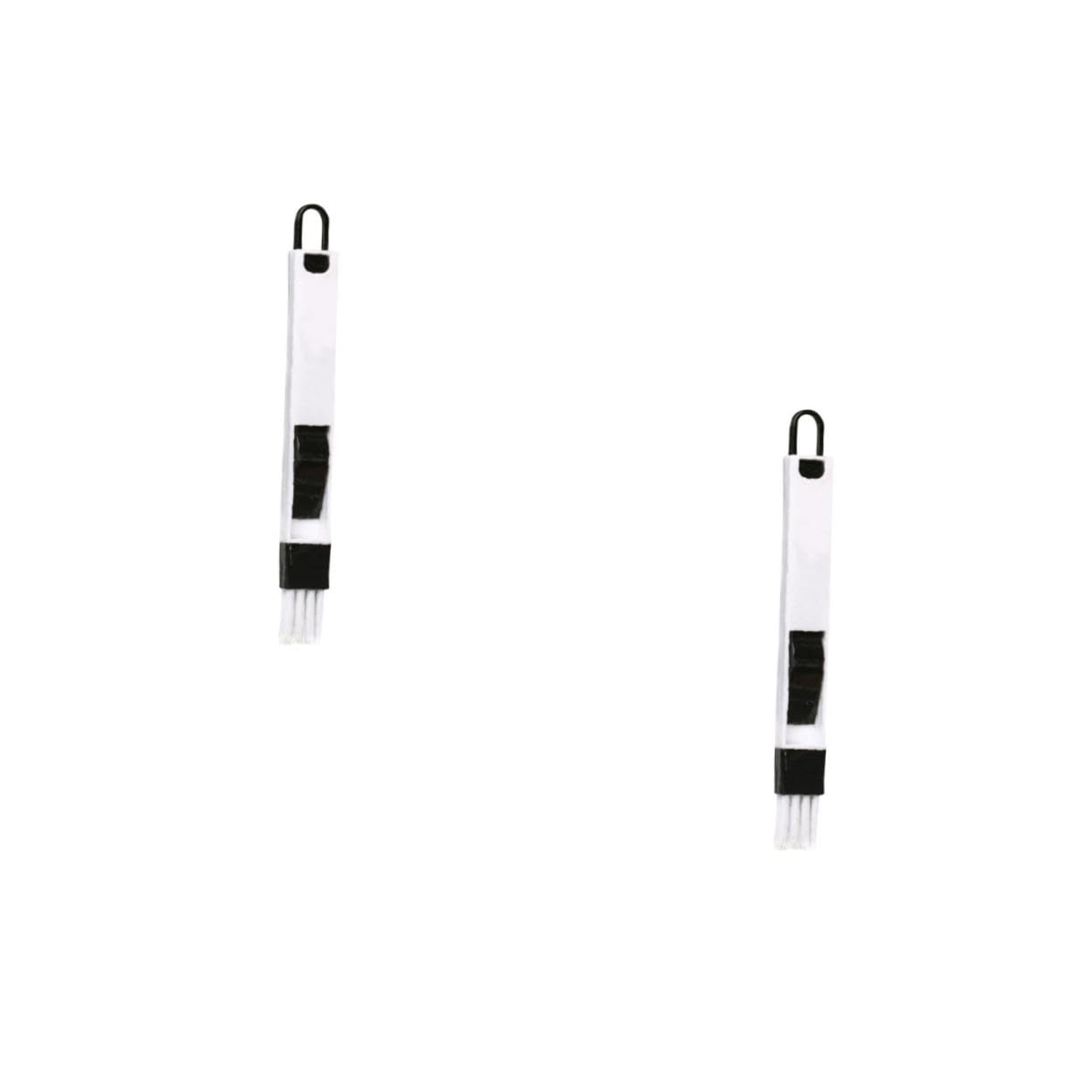 minkissy 2pcs Detachable Dustpan Groove Cleaning Brush Corner Keyboard Brush Window Groove Bristles Easy Use