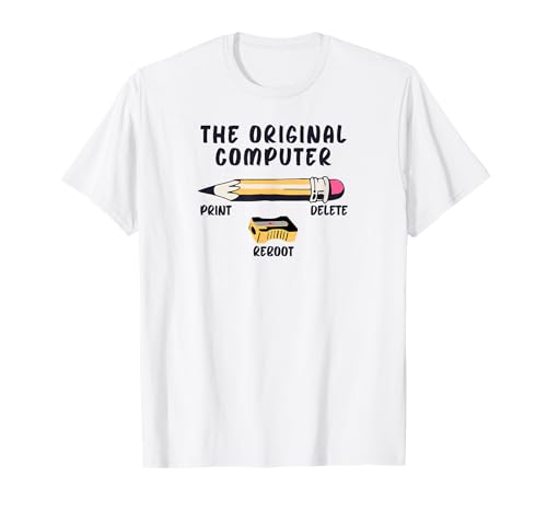 The Original Computer Sarcastic Funny IT Tech Print Supprimer T-Shirt