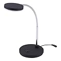 Bostitch Office LED Metal Gooseneck Desk Lamp, Flicker Free, Adjustable Head (VLED1800BK), Black