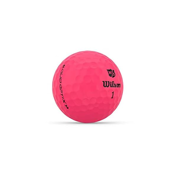 Wilson Staff Golfbälle, Duo Optix, 12 Bälle, Pink, Matte Oberfläche, Einfache Auffindbarkeit, WGWP50900