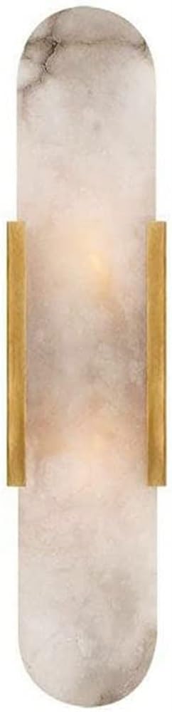 HPTHLY Marble Lampshade Wall Lamp Wall Light Metal Sconce Led Headboard Lighting Fitting Night Lamps For Living Room Bedroom Bedside Hallway Decorative Warm,Gold