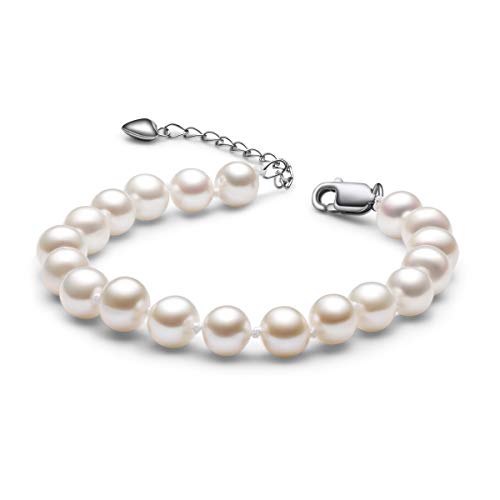 Pearl Bracelets for Women 925 Sterling Silver 6-7mm 7-8mm 8-9mm Round White Freshwater Cultured Pearls Bracelet Gifts for Her3