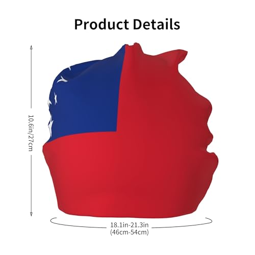 Samoan Flag Children Hip Hop Knitted Hat Kids Elastic Leisure Knit Cap Warm Sleep Beanies Black2