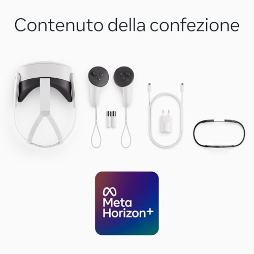 3S 256 GB — Vivi la realtà virtuale — Sali di livello con il doppio dello spazio di archiviazione — Visore all-in-one — Prova di 3 mesi di Meta Horizon+ inclusa - Controller - Immagine 6
