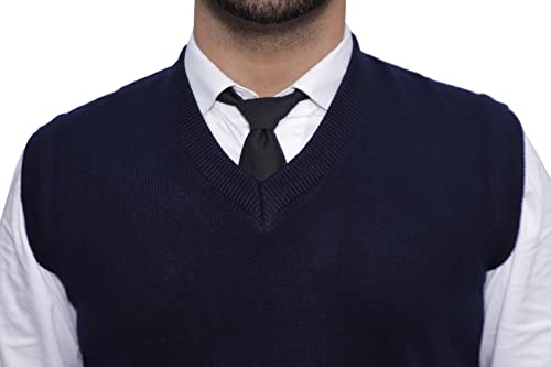 Image of Men Sleeveless Office Uniform Sweater - Daffodil