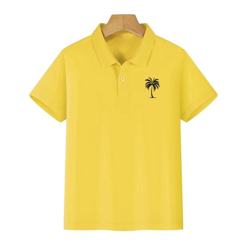 Little Girls Boys Hawai Golf Outfit Polo Shirts for Kids Summer Cute Graphic Button up Short Kids Polo Shirts Boys3