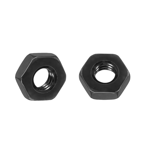 Kozelo 100pc écrous hexagonaux M2.5-0.45mm acier carbone filetage grossier noir