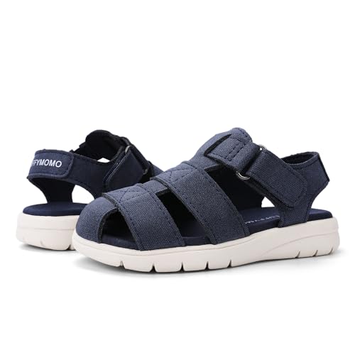 Image of Luffymomo Toddler Kids Closed Toe Fisherman Sandals | Boys Girls Lightweight Shoes,Adjustable Beach Summer Sandal