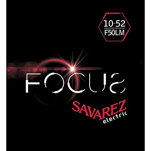 Savarez Electric Guitar Strings Focus Stainless Steel Set Med-Light .010-.052 F50LM, Rose