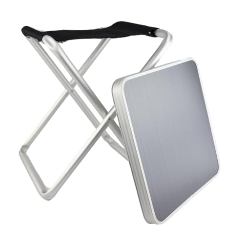 Preisvergleich Produktbild Orange85 Klappbarer Hocker mit Tischplatte Grau 40x40x47 Polyester