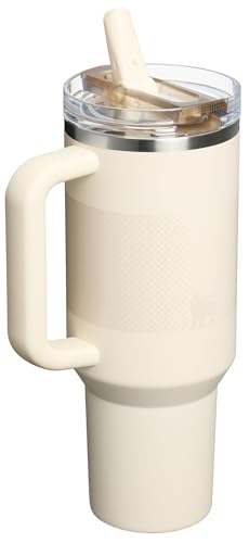 Image of STANLEY Quencher ProTour Flip Straw Tumbler with Leakproof Lid 40 oz | Built-In Straw and Handle | Cup Holder Compatible for Travel | Insulated Stainless Steel Cup | BPA-Free | Cream Fade