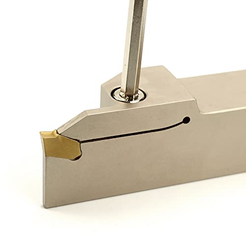 Oscarbide 1"X1"Shank Nickel Plated Indexable Grooving Parting Cut-Off Holder Heavy Duty Qa16R-40 Right-Hand Lathe Cut Off Tool With Gtn-4 Carbide Insert, 1Pcs #TOP5