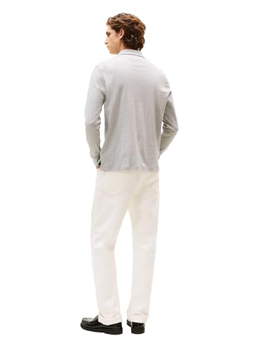 Tommy Hilfiger Men's Liquid Cotton Regular Long Sleeve Polo, Light Grey Heather XX-Large - image 4