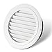 Lüftungsgitter-Abdeckung, dekorative Lüftungsschlitz-Abdeckung, runder Lüftungsgitter, mit integriertem Siebnetz, verstellbarer Auslass für Wanddecken, JA55 (Farbe: D, Produktgröße: 7,5 cm)