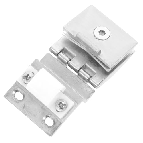 TOBBOMEY Bisagra para Puerta de Vidrio de Gabinete Diseño Ajustable de Aleación de Zinc Resistente Instalación Firme y Segura para Armarios Vitrinas y Botelleros Compatible con Vidrio