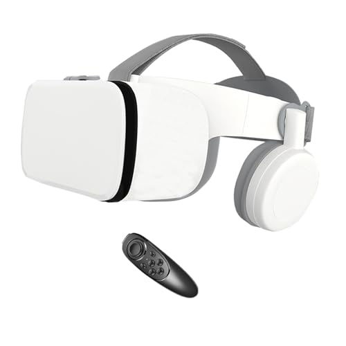 Casque VR - Lunettes de réalité virtuelle 3D avec casque Bluetooth, casque de réalité virtuelle, casque VR pour enfants, compatible avec iOS/Android pour films et jeux