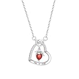 Apeso Collar de graduación personalizado para ella, collares de circonita cúbica de clase 2026, chapados en plata, collares de graduación de escuela secundaria, regalos de joyería para hija, mejores