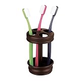 InterDesign Olivia Toothbrush Holder Stand for Bathroom Vanity Countertops - Bronze