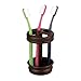 iDesign Olivia Metal Toothbrush Holder Stand for Bathroom Vanity, Countertops, 3.25" diameter x 5", Bronze