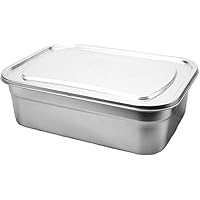 Amazon｜ステンレス製 アイスクリーム容器 密閉蓋 冷凍庫用 1.2L