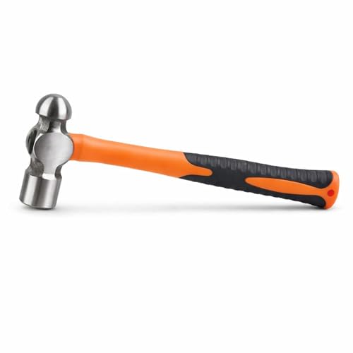 AUNMAS 0.5Lb Ball Peen Hammer, Mini Steel Round Head Hammer, Jewelry Making Metalworking Delicate Tasks Small Hand Tool