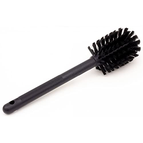 Image of SPARTA 12 Inch Bottle Brush with Polyester Bristles and Plastic Handle, Color Coded, Large Round Head Cleaner for Bottles Jars and Food Service Equipment, Black