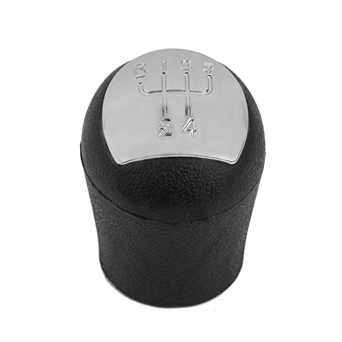 RoadRomao Pomo de la Palanca de Cambios del Engranaje del automóvil de 5 velocidades del automóvil Negro para Renault Clio Kangoo