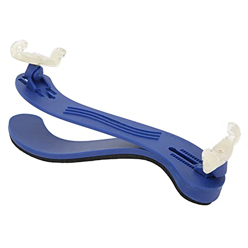 Violin Shoulder Rest, Adjustable Elastic Non Slip Pad Plastic Rubber Comfortable with Foam Musical Instrument Accessories Accessory for 4 and 3 Violins (Sky Blue)