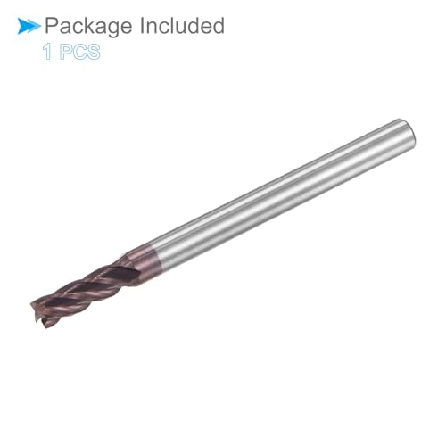 CoCud Vierkantfräser, 3,5 mm x 10 mm Schneiden, 4 mm Schaft, AlTiN-beschichtetes M30-Mikrokornkarbid, 4 Flöten CNC-Fräser - (Anwendungen: zum Fräsen von Edelstahl, gehärtetem Stahl)