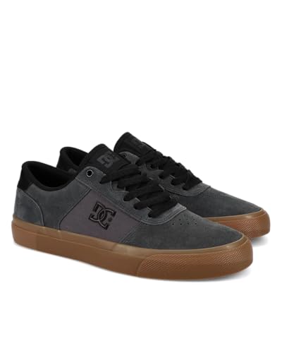 DC Shoes Men's Teknic Sneaker, Dark Grey/Black, 9
