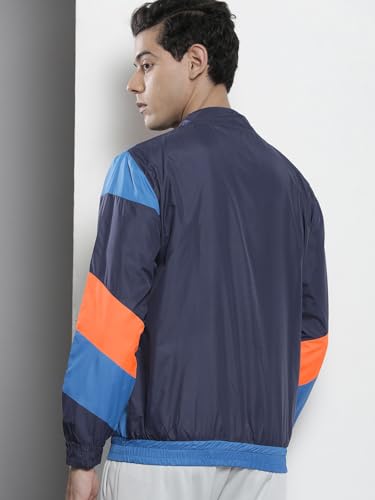Image of The Indian Garage Co Men Regular Fit Colorblocked Wind Cheater