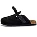 Torotto Kids Clogs Cork Footbed Slippers Arch Support Potato Shoes with Adjustable Strap for Boys Girls (Black,38)