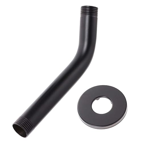 Angoily soporte de ducha Alta presión manguera muro excusado tubo grifo Boquilla filtros Poseedor brazo de ducha de techo brazo de ducha de acero inoxidable Black