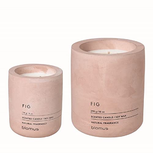 Blomus Fraga Candle Set Rose Dust Container W Fig Scent - Contains 1 Lg + 1 Sm Candle #TOP27
