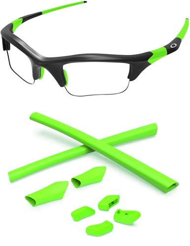 PapaViva 交換ゴムキット イヤーソック ノーズパッド For Oakley Half Jacket XLJ - グリーン