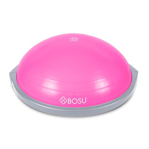 Image of Bosu Balance Ball Exercise Trainer, Home Gym Equipment w /Guided Workouts & Pump, 26 inch Inflatable Fitness Platform for Strength Training, Standing, Balancing, and Core Workout