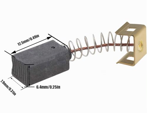 Miniatura 3 de 4 Cepillos De Carbono Para Amoladora Angular Con Corte Automático Compatibles Con Black Decker Cd110 Cd115 Kg900 Kg915 Ast15