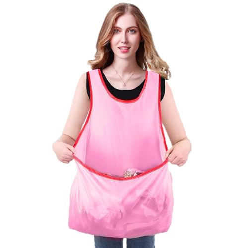 Laundry Apron With Pouch | Portable Clothes Drying Apron | Sleeveless Laundry Apron | Oxford Cloth Garden Apron With Large Pocket | Kitchen Dishwashing Apron | Waterproof Apron For Men And Women