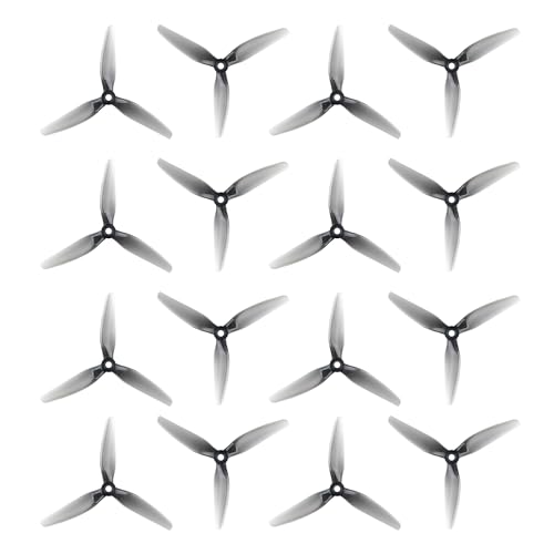 16pcs Fpv Drone Props Propeller: HQProp Ethix S5 Light Grey 5x4x3 Tri-Blade 5 Inch Props for 4S 6S...
