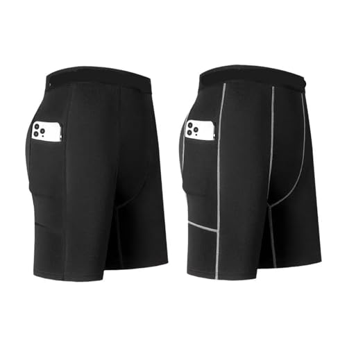 Shorts de compresión para hombre con bolsillo miniatura 3