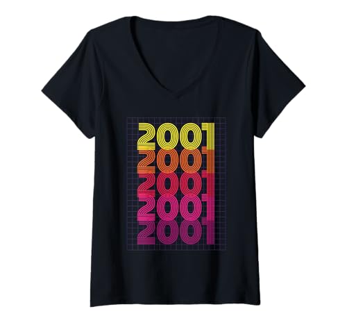 Mujer Cumpleaños 2001 Camiseta Cuello V
