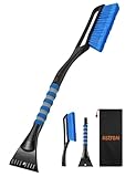 AstroAI 27' Snow Brush and Ice Scrapers for Car Windshield, Detachable Snow Scrapers with Ergonomic Foam Grip for Cars, Trucks, SUVs (Heavy Duty ABS, PVC Brush, Blue)