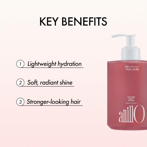 Image of ANILLO Ceramide Shampoo for Damaged Colored Hair, Rosy Night, 15.22 fl oz