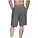 FAVIPT Summer Shorts for Men Loose Fit High Waist Shorts Lightweight Short Casual Pants Fashion Short with Pockets Dark Gray