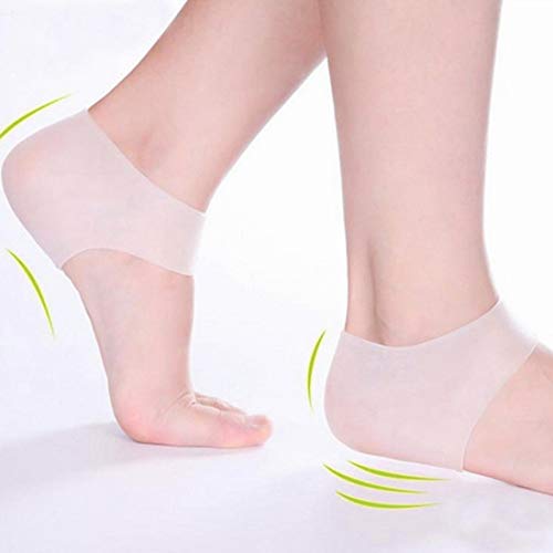 Image of Gel Heel Protectors for Men Women, Heel Pads Cushion, Plantar Fasciitis Inserts, Gel Guard Moisturizing Relief for Blister, Cracked Foot, Spurs Soft Cushion Support Protective Insert Sleeve(2Pairs)