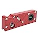 Wood Planer Hand Tool, Carpenter Chamfer Plane, 45 Degree Bevel Trimming Woodworking Trimmer, Adjustable Cutting Depth with Horizontal and Vertical Bubbles, Solid Reinforced (Red)