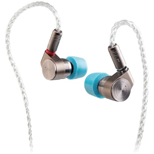 TINHIFI T2 Dual Dynamic Driver IEM HiFi Wired Earbuds Strong Bass Balanced Sound CNC Aluminum Shell Detachable 0.78mm 2-Pin Silver Plated Cable for Audiophiles Musicians Stage Monitoring